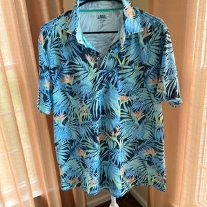 Men’s Izod Saltwater tropical polo shirt size L